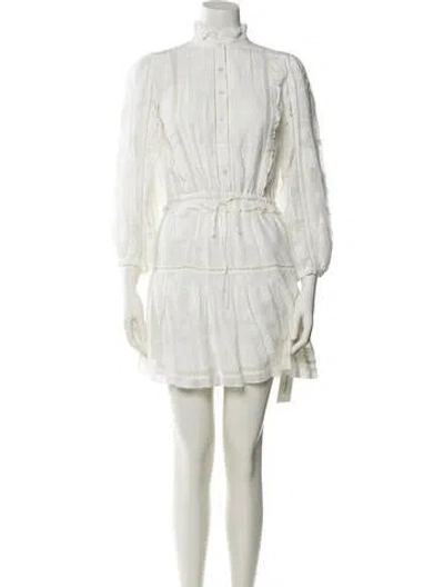 Pre-owned Joie Mock Neck Mini Dress W/ Tags In White