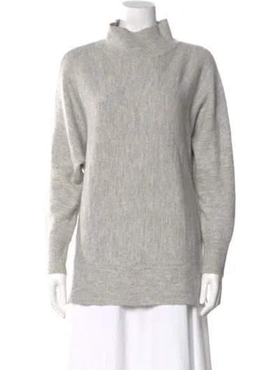Pre-owned Joie Mock Neck Sweater In Gray