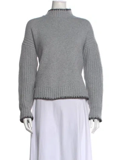 Pre-owned Joie Mock Neck Sweater In Grey