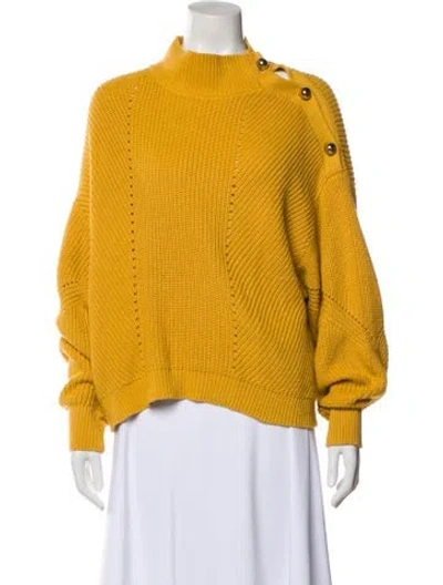 Pre-owned Joie Mock Neck Sweater In Neutral