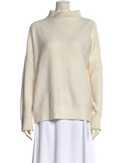 Pre-owned Joie Mock Neck Sweater In Neutral
