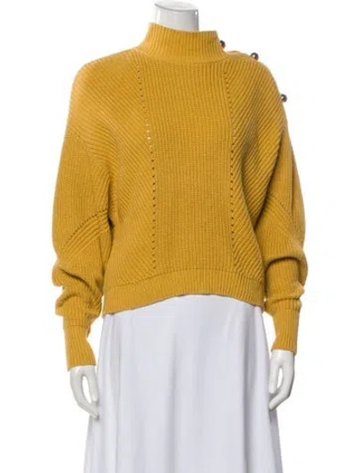 Pre-owned Joie Mock Neck Sweater In Neutral