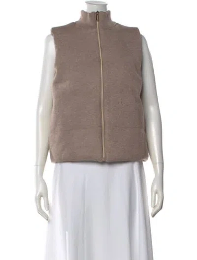 Pre-owned Joie Mock Neck Sweater In Neutral