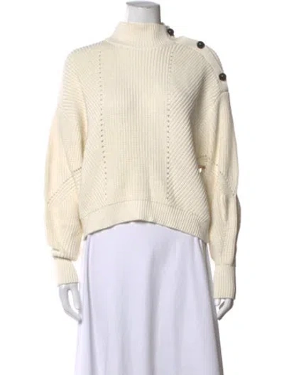 Pre-owned Joie Mock Neck Sweater In Neutrals