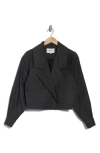 Joie Myla Cotton Blend Crop Jacket In Caviar