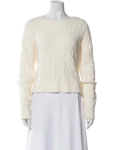 Pre-owned Joie Nylon Bateau Neckline Sweater In Neutral