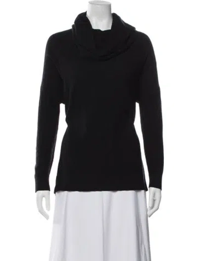 Pre-owned Joie Nylon Cowl Neck Sweater In Black