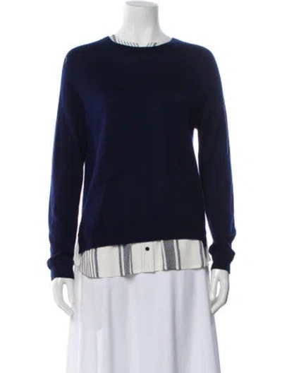 Pre-owned Joie Nylon Crew Neck Sweater In Blue
