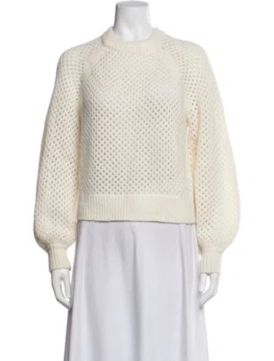 Pre-owned Joie Nylon Crew Neck Sweater In Neutrals