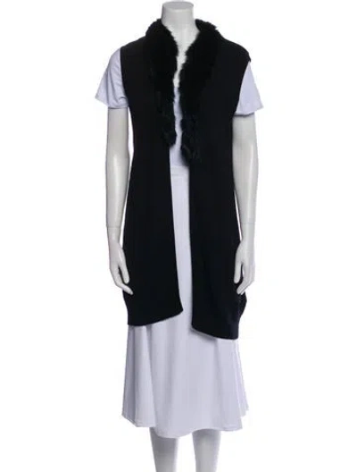 Pre-owned Joie Nylon Fur Jacket In Black