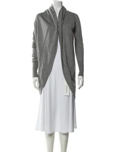 Pre-owned Joie Nylon Open Front Sweater In Gray