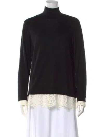 Pre-owned Joie Nylon Turtleneck Sweater In Black