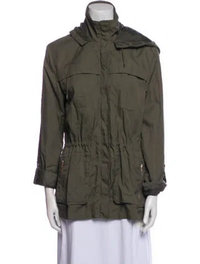 Pre-owned Joie Nylon Utility Jacket In Green