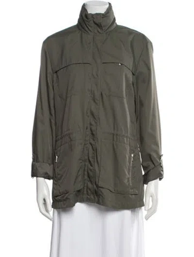 Pre-owned Joie Nylon Utility Jacket W/ Tags In Green