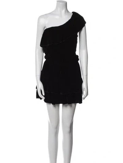 Pre-owned Joie One-shoulder Mini Dress In Multi