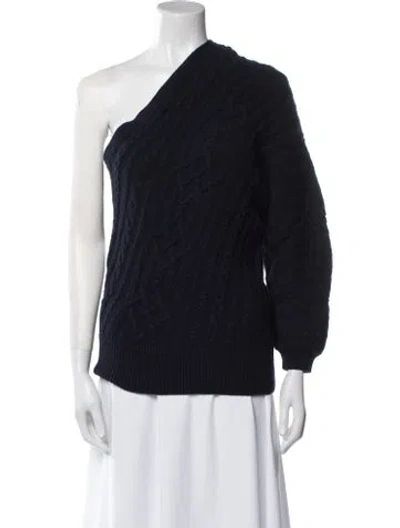 Pre-owned Joie One-shoulder Sweater In Blue