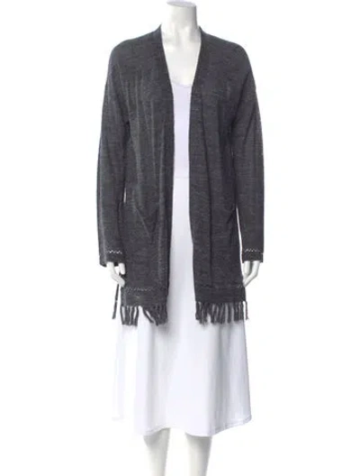 Pre-owned Joie Open Front Sweater In Black