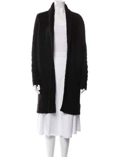 Pre-owned Joie Open Front Sweater In Black