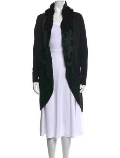 Pre-owned Joie Open Front Sweater In Black