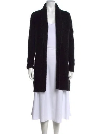 Pre-owned Joie Open Front Sweater In Black