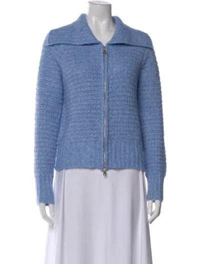 Pre-owned Joie Open Front Sweater In Blue