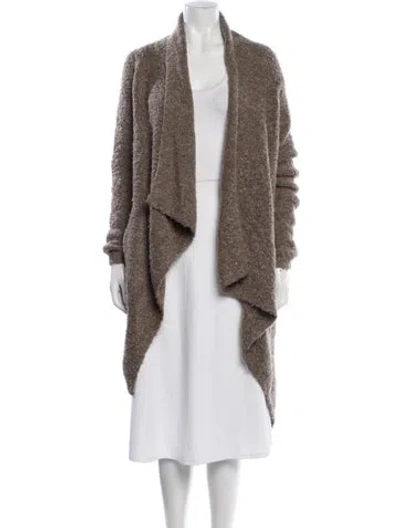 Pre-owned Joie Open Front Sweater In Brown