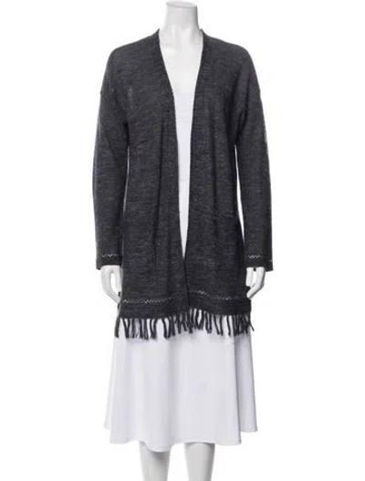 Pre-owned Joie Open Front Sweater In Gray