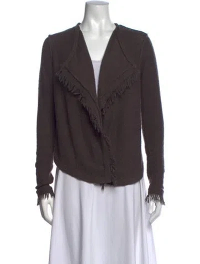 Pre-owned Joie Open Front Sweater In Grey