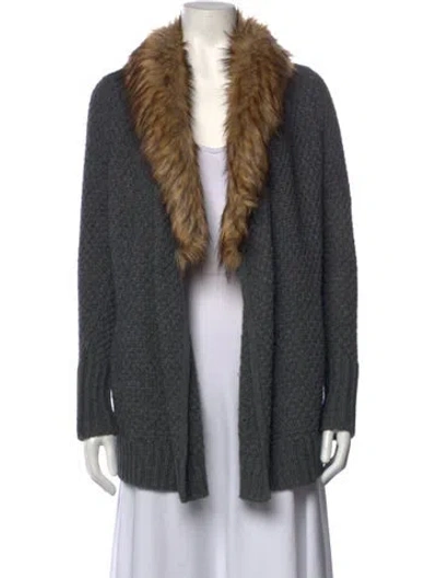 Pre-owned Joie Open Front Sweater In Grey
