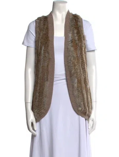 Pre-owned Joie Open Front Sweater In Neutral