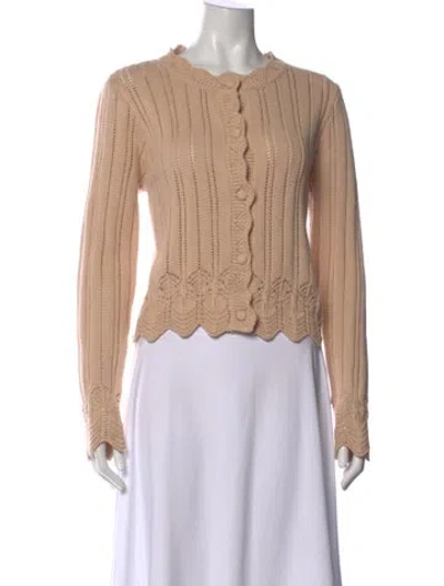 Pre-owned Joie Open Front Sweater In Neutral