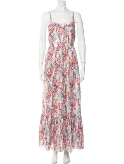 Pre-owned Joie Paisley Print Long Dress In Multi