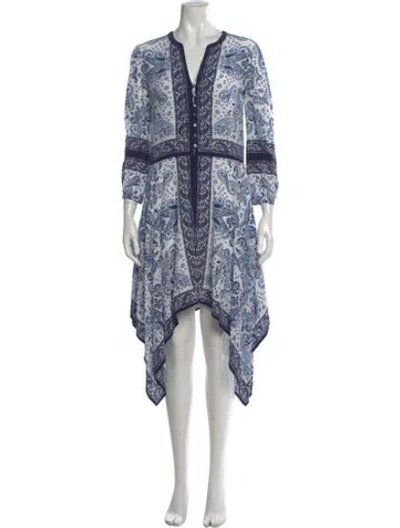Pre-owned Joie Paisley Print Midi Length Dress In Multi