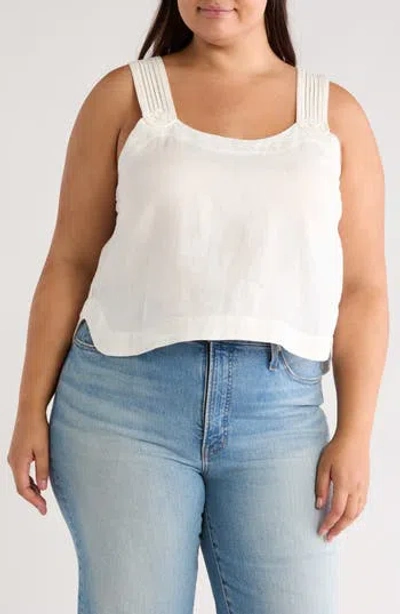 Joie Paisley Sleeveless Linen Top In Porcelain