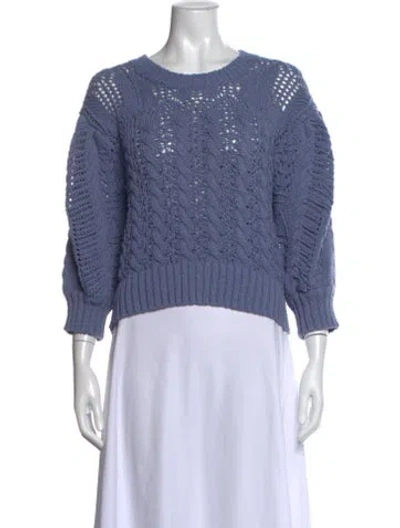 Pre-owned Joie Patterned Crew Neck Sweater In Blue