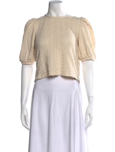 Pre-owned Joie Patterned Crew Neck Sweater In Neutrals