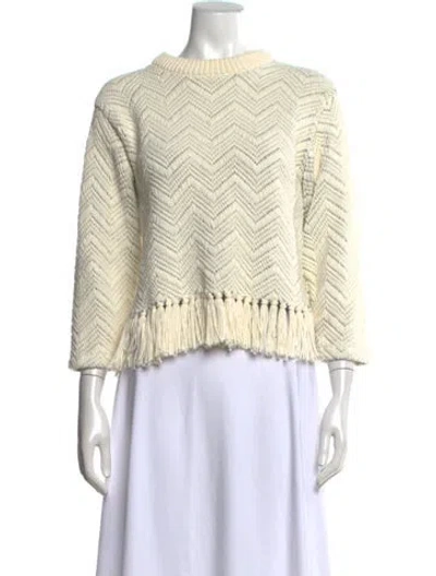 Pre-owned Joie Patterned Crew Neck Sweater In Neutrals