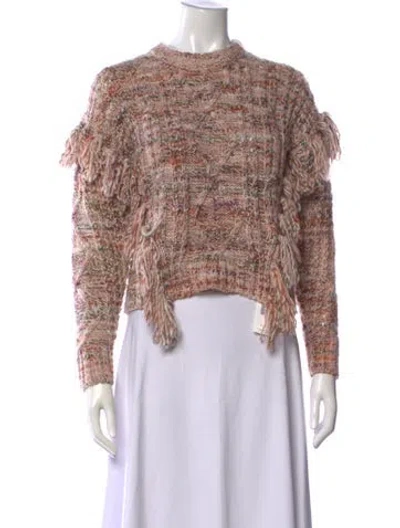 Pre-owned Joie Patterned Crew Neck Sweater In Orange