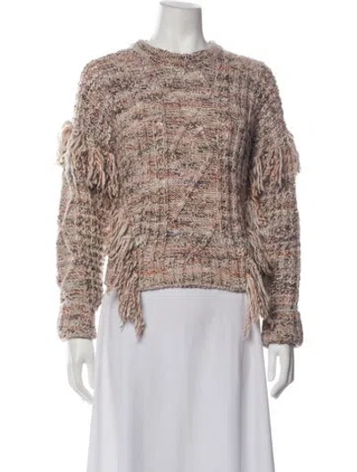 Pre-owned Joie Patterned Crew Neck Sweater In Orange