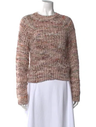 Pre-owned Joie Patterned Crew Neck Sweater In Pink