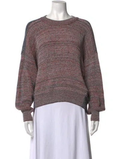 Pre-owned Joie Patterned Crew Neck Sweater In Red