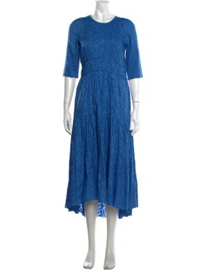 Pre-owned Joie Patterned Midi Length Dress In Blue
