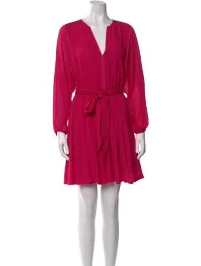 Pre-owned Joie Patterned Mini Dress In Pink