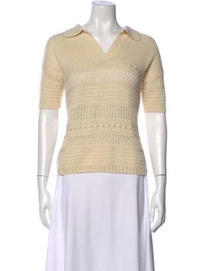 Pre-owned Joie Patterned V-neck Sweater In Neutral