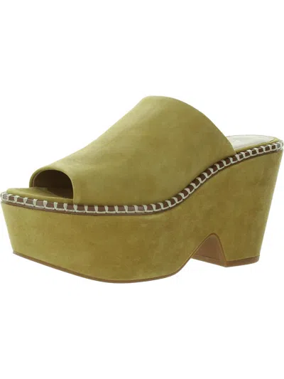 Joie Pendant Womens Suede Peep-toe Platform Sandals In Pink