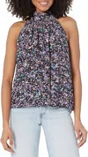 Joie Penelope Halter Top In Caviar Multi In Purple