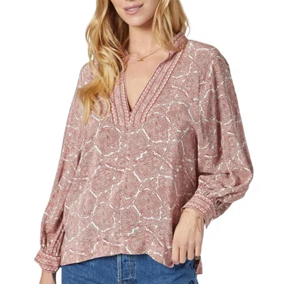Joie Perci Blouse In Porcelain Burnt In Pink