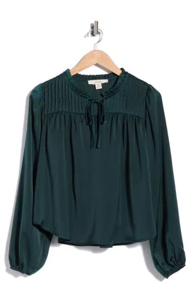 Joie Pintuck Yoke Long Sleeve Top In Ponderosa Pine