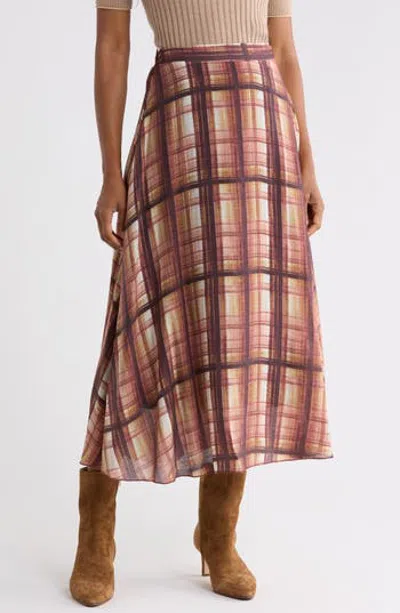 Joie Plaid Midi Skirt In Autumn Plaid