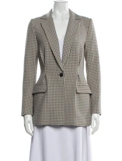 Pre-owned Joie Plaid Print Blazer In Multi